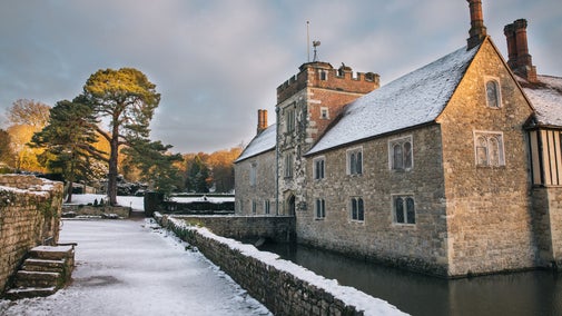 Ightham Mote in the snow